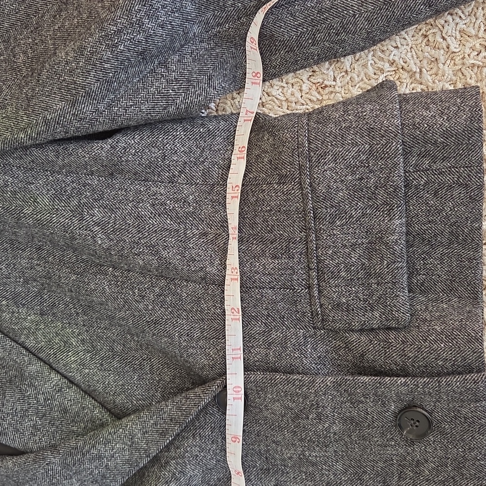 NWT Zara Charcoal Double-Breasted Cropped Blazer - Picture 6 of 9